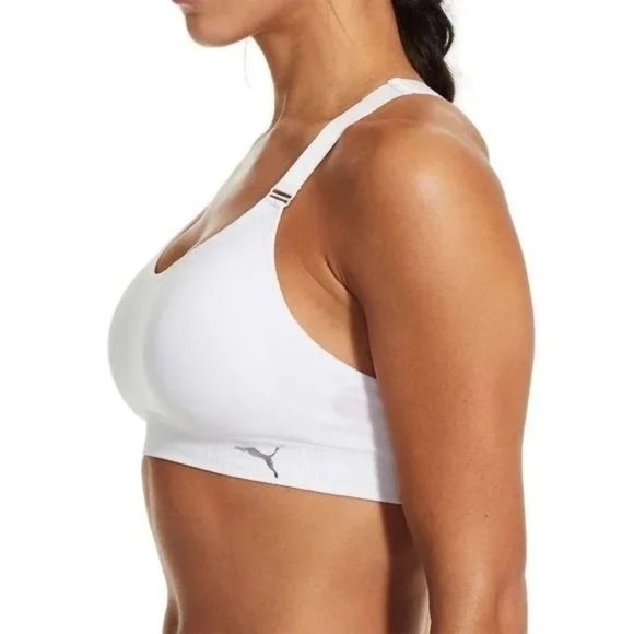 PUMA Ladies Sports Racerback Bra, 3-pack Black, Gray and White - NEW - Picture 4 of 8